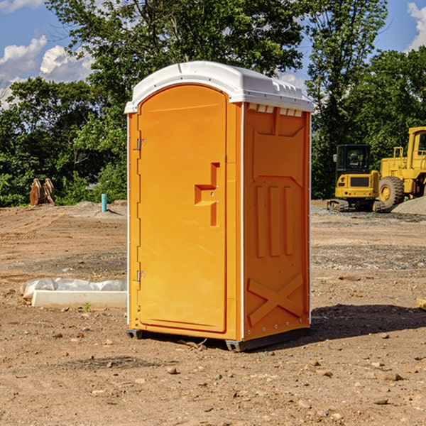 how often are the portable restrooms cleaned and serviced during a rental period in Tennant